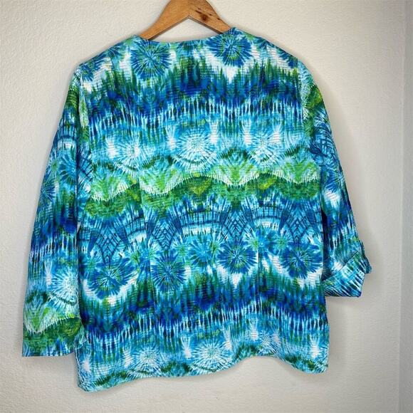 Alfred Dunner‎ Women's Jacket Multicolor Size 12 3/4 Sleeve Button Closure - Picture 7 of 15